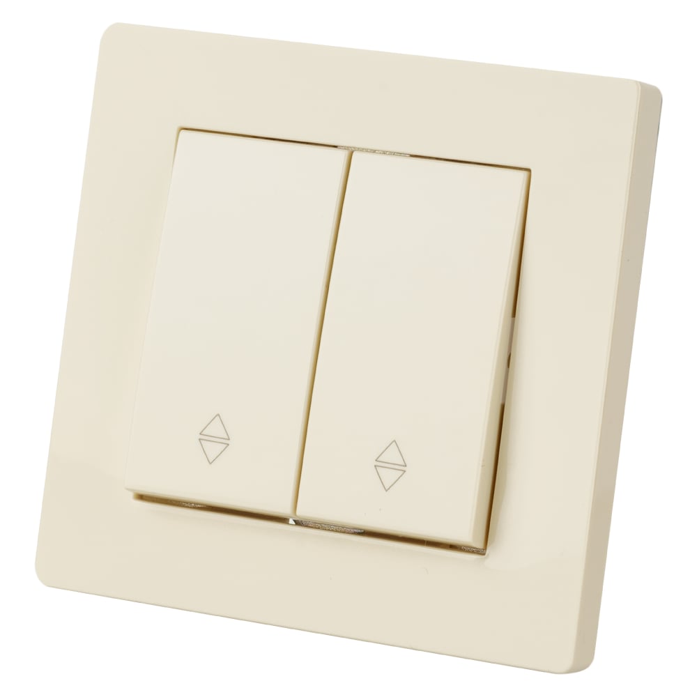 Изображение товара Выключатель TDM ELECTRIC на 2 направления 2 кл 10А слоновая кость "Сенеж"