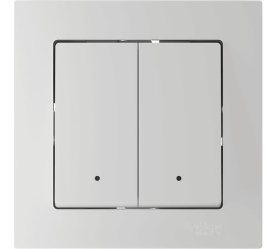 Изображение товара Выключатель 2-клавишный с подсветкой Systeme Electric ATLASDESIGN SMART, Zigbee, сх.5, L+N, 10 А, мех., БЕЛЫЙ ATN000153Z