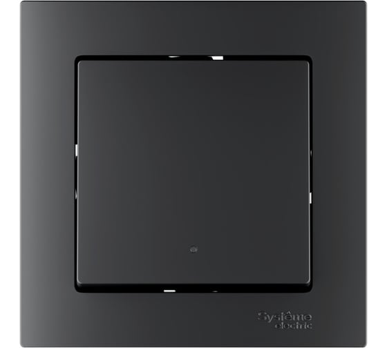 Изображение товара Выключатель 1-клавишный с подсветкой Systeme Electric ATLASDESIGN SMART, Zigbee, сх.1, L+N, 10 А, мех., КАРБОН ATN001013Z