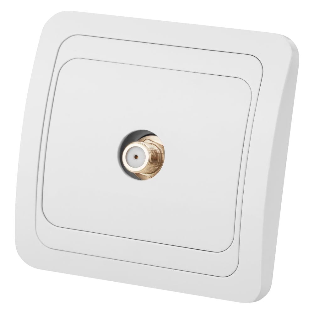 Изображение товара Розетка TDM ELECTRIC TV SAT F-типа белая Валдай SQ1804-0040 для подключения телевизоров и спутников