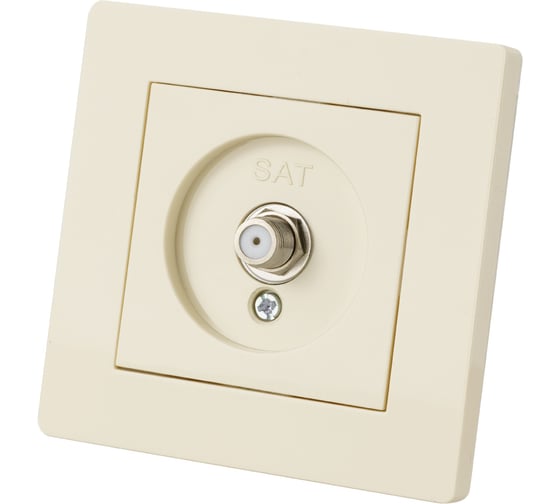 Изображение товара Розетка TDM ELECTRIC SAT (F-разъем) 0-2400МГц сл. кость "Сенеж" SQ1816-0150