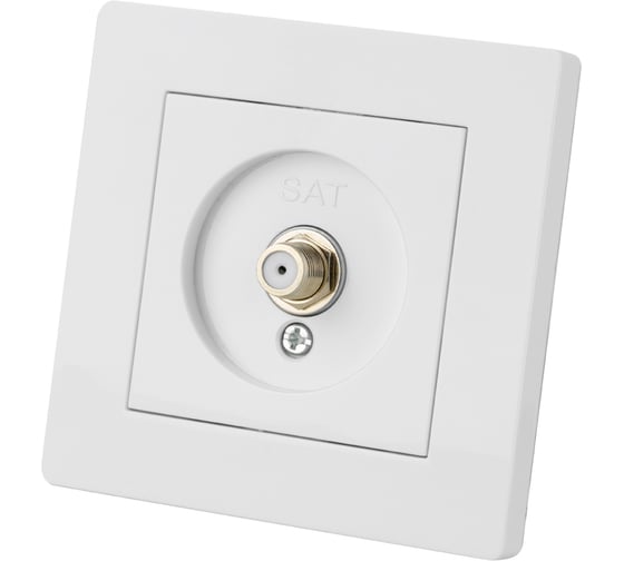 Изображение товара Розетка TDM ELECTRIC SAT (F-разъем) 0-2400МГц белая "Сенеж" SQ1816-0050