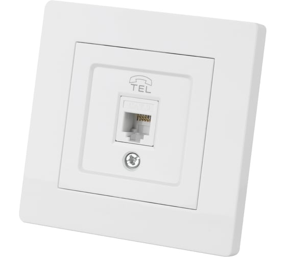 Изображение товара Розетка TDM ELECTRIC телефонная RJ11 белая "Сенеж" SQ1816-0042