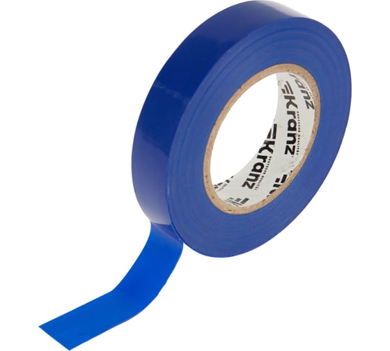 Изображение товара Изолента ПВХ KRANZ 0,13х15 мм, 25 м, синяя KR-09-2105