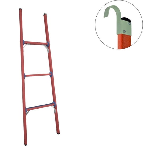Изображение товара Стеклопластиковая приставная диэлектрическая лестница Антиток крюки ЛСПД-1.5 К 471526