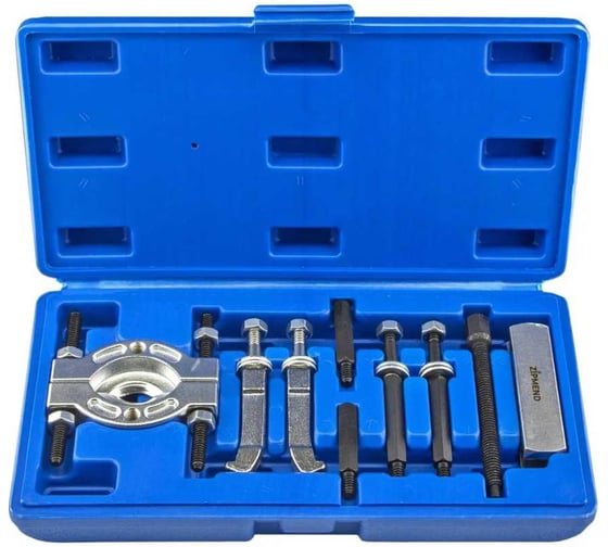 Изображение товара Набор съемников подшипников комбинированный ZIPMEND (сегментного типа: 10-30 мм; двухлапый: L-50мм), 9 предметов ZS-E060002