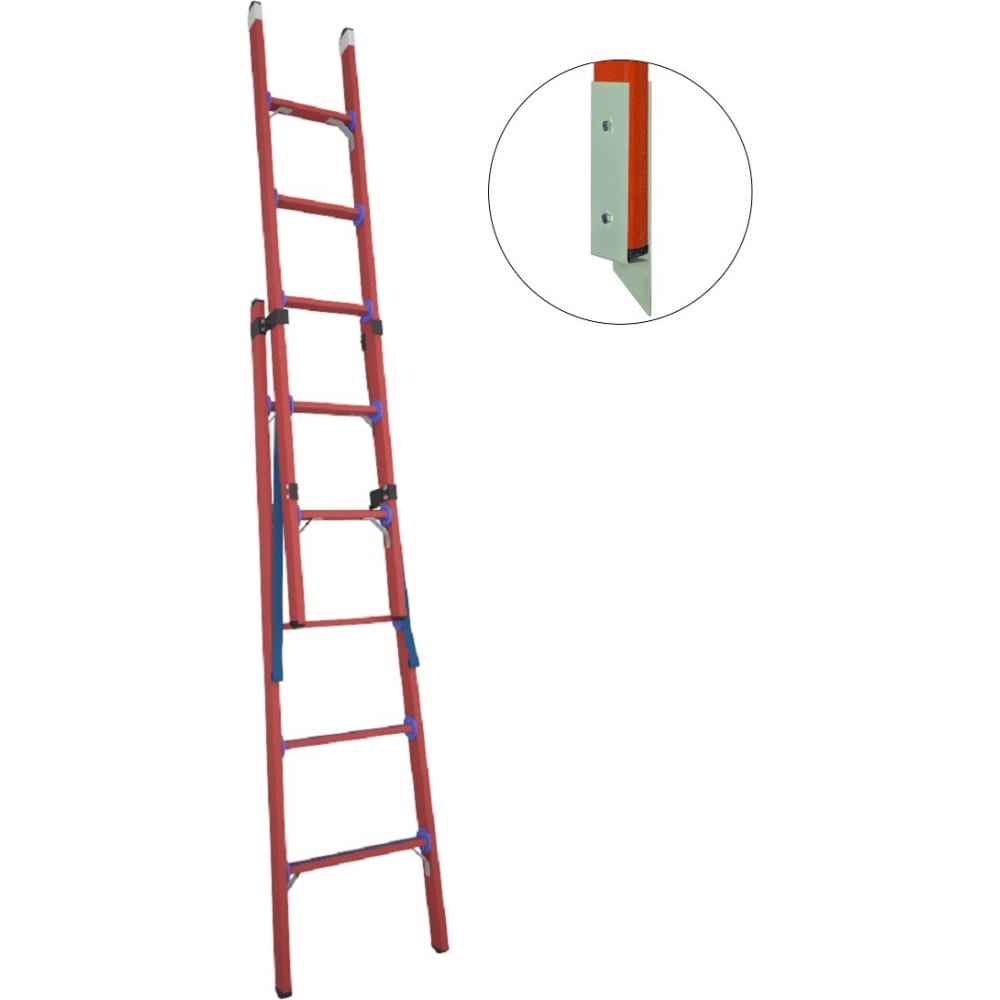 Универсальная диэлектрическая двухсекционная лестница-стремянка Антиток универсальная диэлектрическая двухсекционная лестница стремянка антиток
