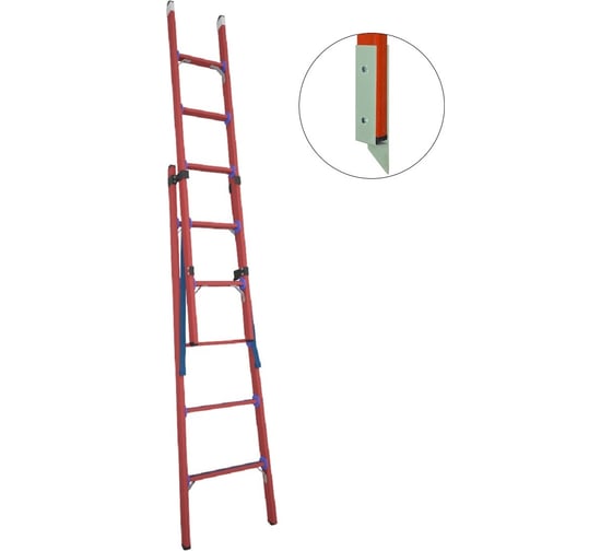 Изображение товара Универсальная диэлектрическая двухсекционная лестница-стремянка Антиток мягкий грунт ССД-У 2х5 Мг 413797