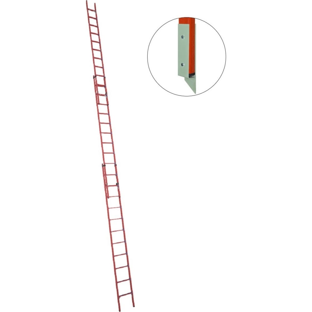 Стеклопластиковая приставная диэлектрическая раздвижная лестница Антиток приставная стеклопластиковая раздвижная диэлектрическая лестница антиток