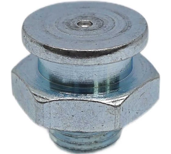 Изображение товара Пресс-масленка плоская MasloSmenka М1 16 мм. М14x1.5, комплект 10 шт, оцинкованная сталь, Европейский стандарт DIN3404 010510-10