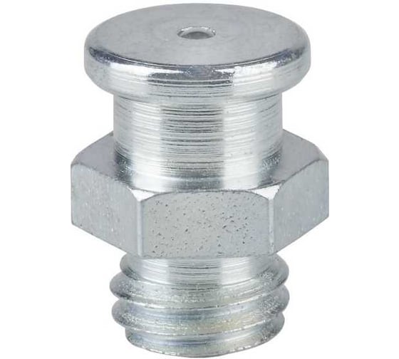 Изображение товара Пресс-масленка плоская MasloSmenka М4 10 мм, G1/8'' BSPP, комплект 10 шт, оцинкованная сталь, Европейский стандарт DIN3404 010405-10