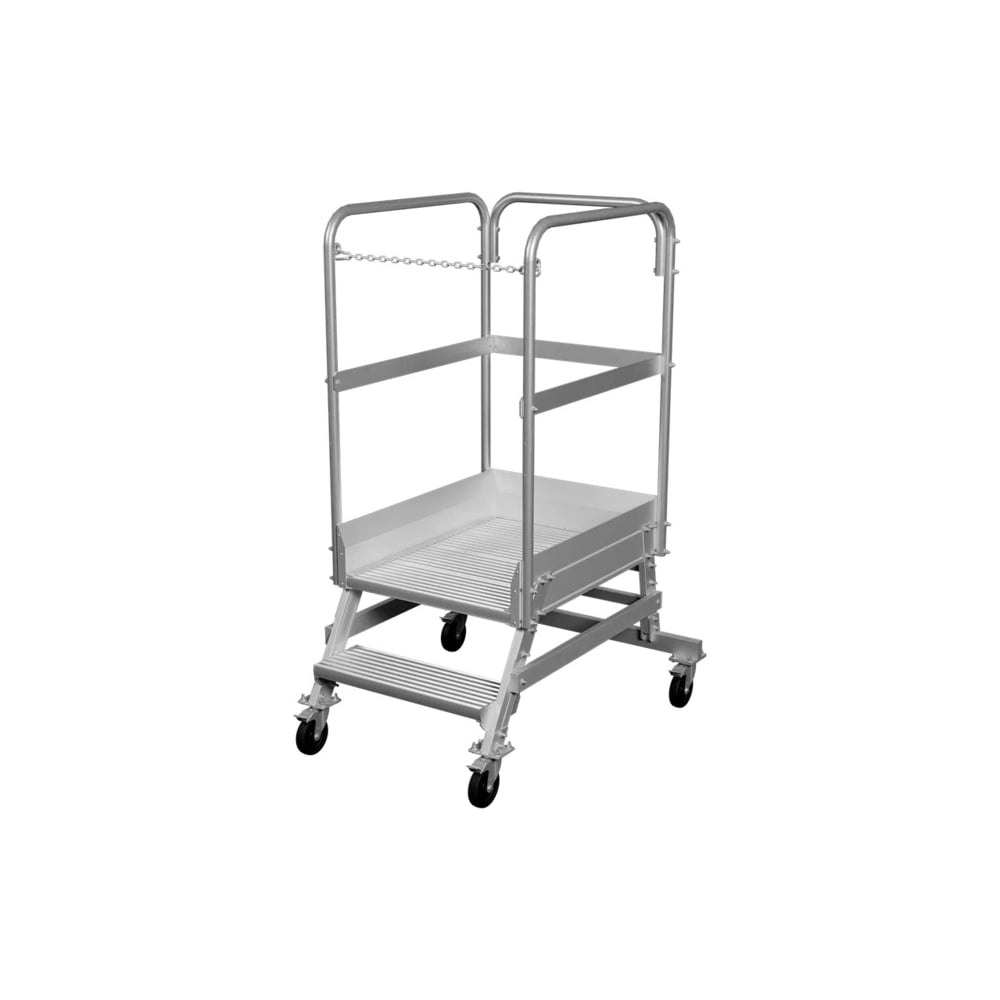 Изображение товара Лестница-подмости передвижная односторонняя NV 5511 2 ступени алюминий профессиональная