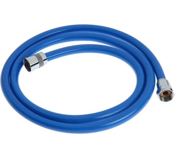 Изображение товара Душевой шланг ZEIN Z11PB 150 см, антиперекручивание, латунные гайки, синий 5482429