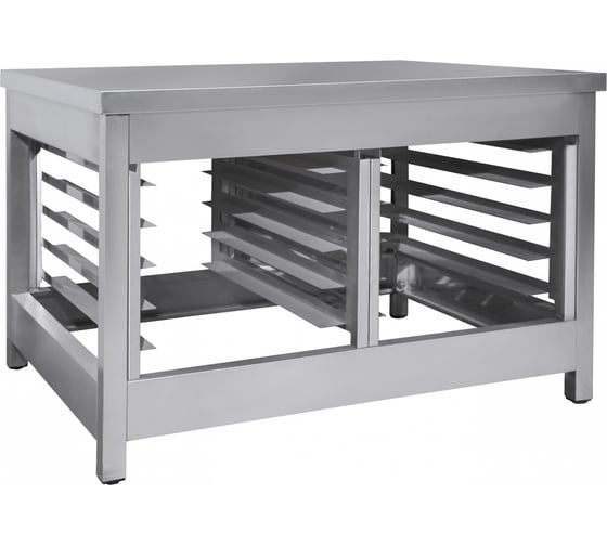 Изображение товара Подставка под пароконвектомат Luxstahl 1000*810*650 (противни 2x5) мко014