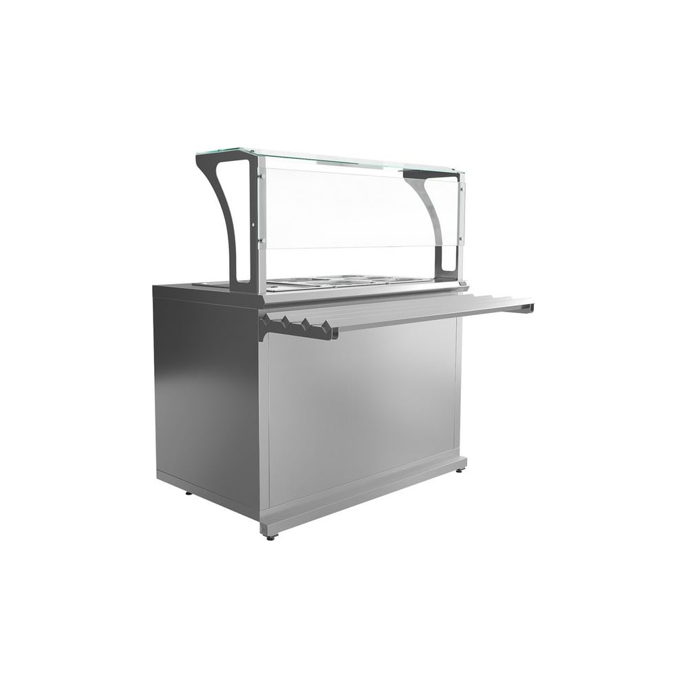 Изображение товара Прилавок нейтральный Luxstahl ПНП (С) -1500 Premium из нержавеющей стали