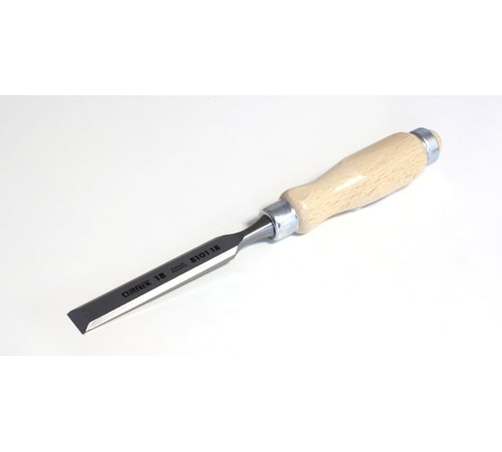 Изображение товара Плоская стамеска Narex с деревянной светлой ручкой 18 мм 810118