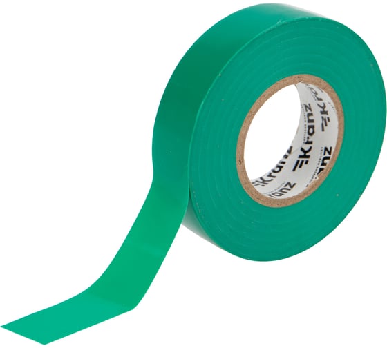 Изображение товара Профессиональная изолента ПВХ KRANZ 0,18х19 мм, 20 м, зеленая KR-09-2803