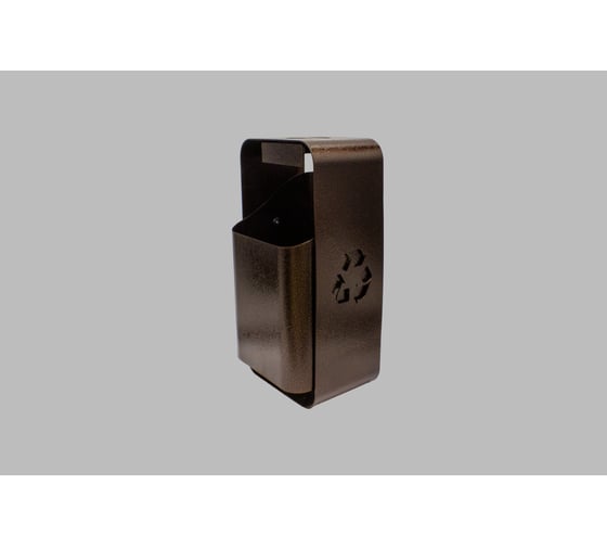 Изображение товара Урна уличная прямоугольная коричневая ПРОФМЕТСТИЛЬ МАФ-1 с пепельницей 1167