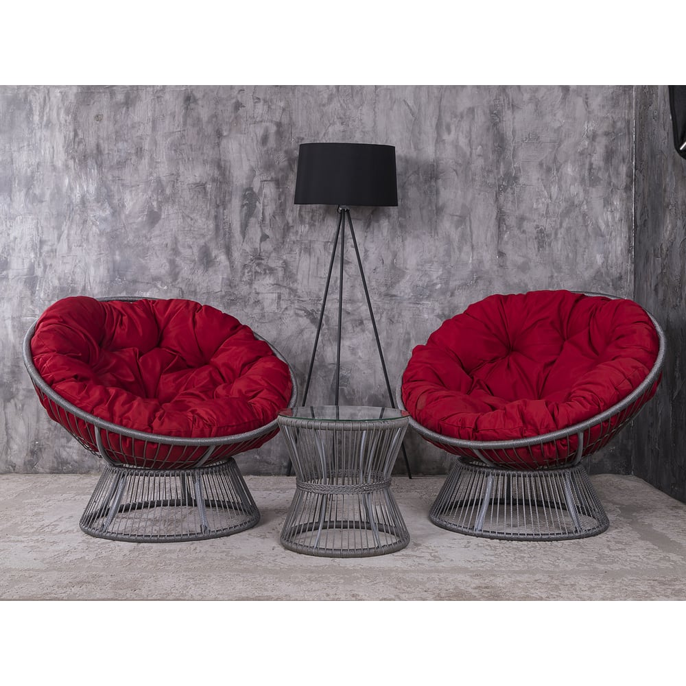 Изображение товара Набор садовой мебели Лаура ПАПАСАН ПЛЮС ROPE 2 кресла столик подушки