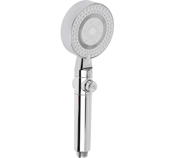 Изображение товара Лейка для душа RAIN, 5 режимов, с массажными зубчиками, фильтр, кнопка стоп, 90мм, хром 582-082