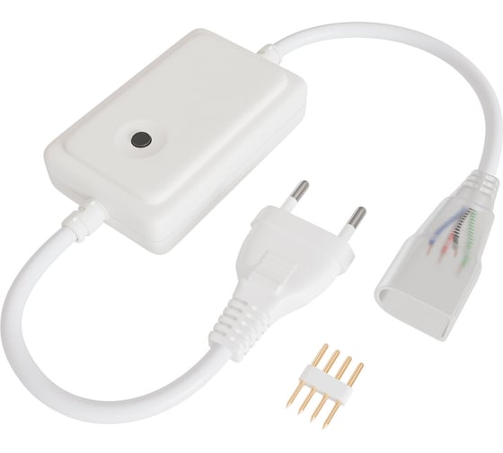 Изображение товара Контроллер Apeyron RGB, 220В, 500Вт, однокнопочный, для 17-49 неона smd 5050, 80 д/м, 10x18мм / 04-1 04-190
