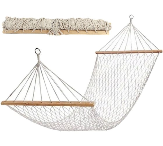 Изображение товара Гамак для дачи MoyDvor туристический подвесной садовый, сетка. 200x80см SAC0AP040