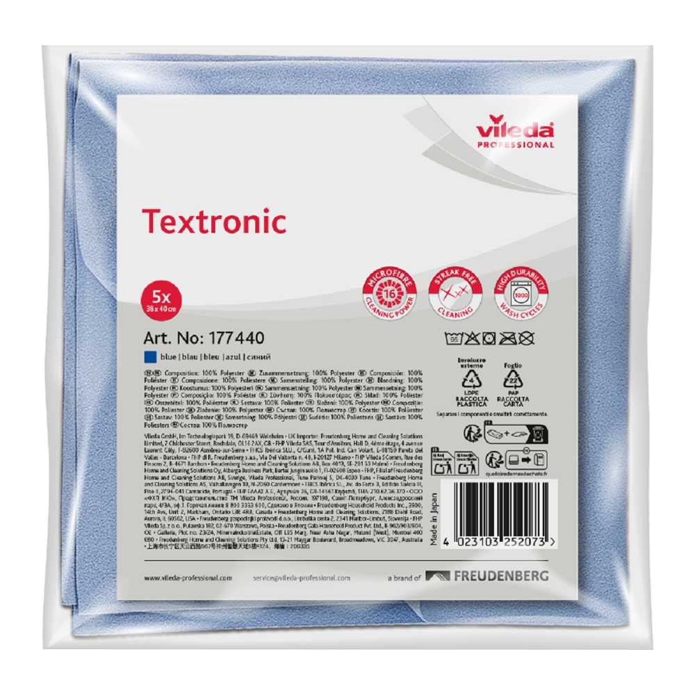 Изображение товара Микроволоконные салфетки Vileda Professional Текстроник 5 шт