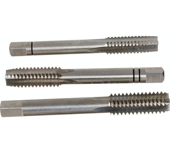 Изображение товара Ручные метчики GSR UNC 3/8-16 DIN 2184-2 HSS-G набор 3 шт GSR B00165150