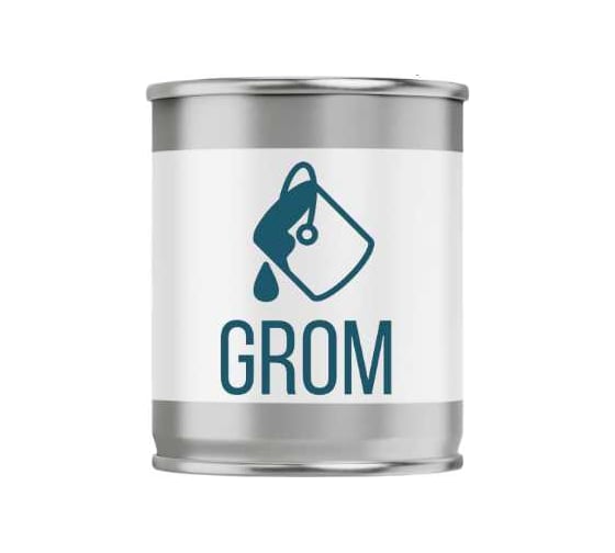 Изображение товара Грунт-эмаль с молотковым эффектом 3 в 1 GROM по металлу и ржавчине, матовая, светло-серая, 1кг, 51388