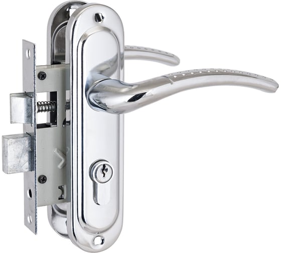 Изображение товара Врезной замок с ручкой Стандарт 132/50 CP хром 4853