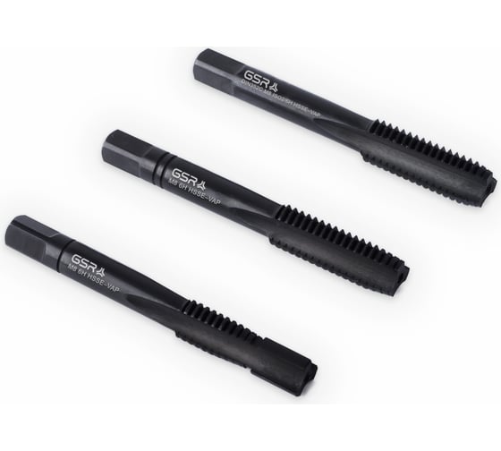 Изображение товара Ручные метчики GSR M8х1,25 HSSE-VAP DIN352 6H набор 3 шт для нержавейки B00813210