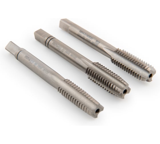 Изображение товара Ручные метчики GSR M10х1,5 HSSG DIN352 6H набор 3 шт для глухих и сквозных отверстий  B00105230