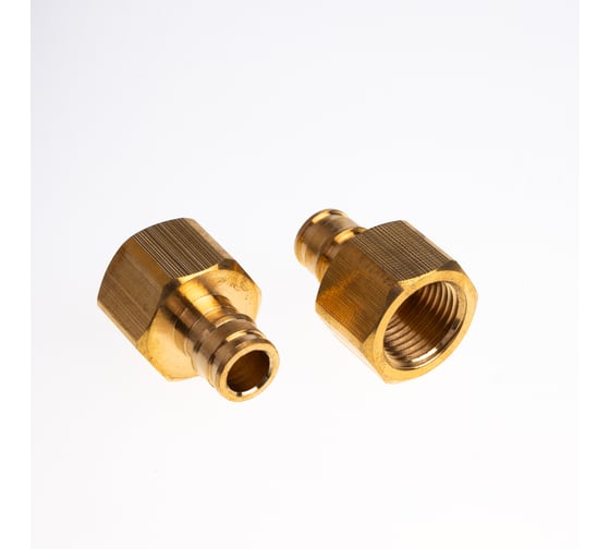 Изображение товара Муфта для PE-X труб РОС радиальная латунь, Дн 16x1/2 ВР (127-3717), 2 шт R0341422