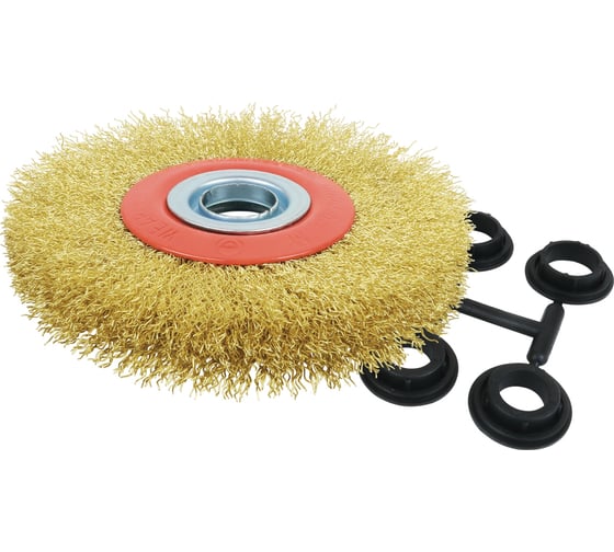 Изображение товара Кордщетка мягкая латунированная KETZU для точильных станков, дисковая 125 мм Standart 783664