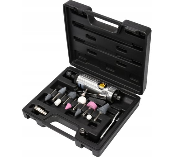 Изображение товара Прямая пневматическая шлифмашина VOREL с аксессуарами 81109