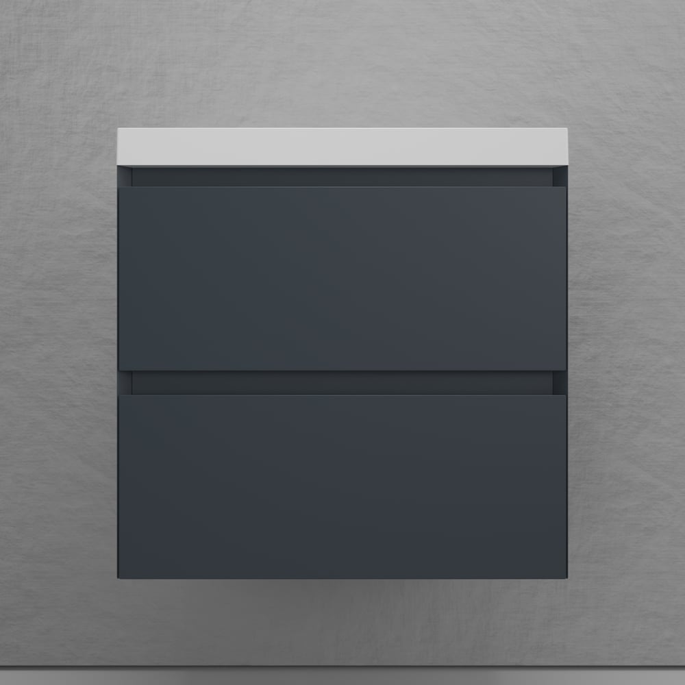 Изображение товара Тумба подвесная Style Line Манхэттен 60 ЭМАЛЬ под ASTI 60 с 2 ящиками графит