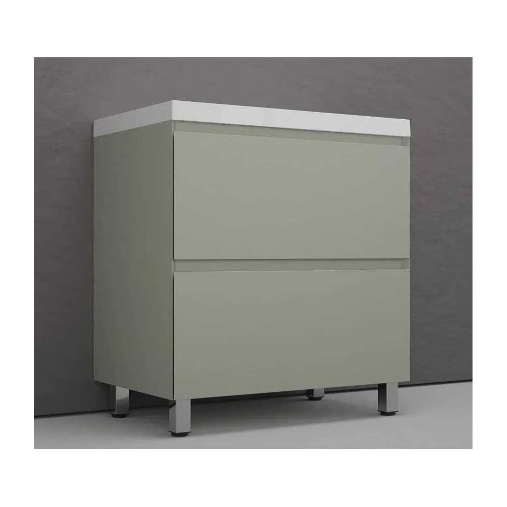 Изображение товара Напольная тумба для ванной комнаты Style Line Манхэттен 80, эмаль, 2 ящика