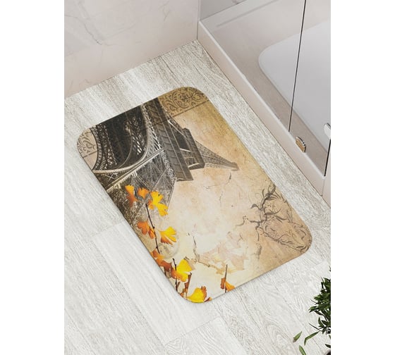 Изображение товара Коврик противоскользящий JoyArty "Париж цветет" для ванной, сауны, бассейна, bath_16226