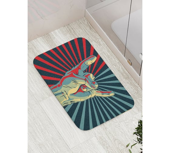 Изображение товара Коврик противоскользящий JoyArty "Рок наше все" для ванной, сауны, бассейна, bath_16476