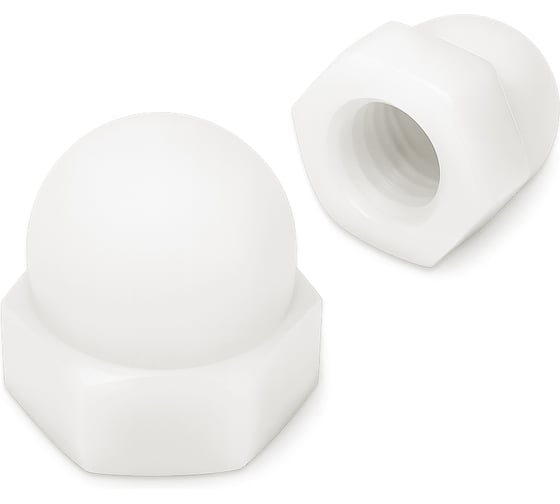 Изображение товара Гайка Полиамидная М4 DIN 1587 ПА колпачковая 10 шт. KREPFIELD 1587ПАГАЙКАМ4-10