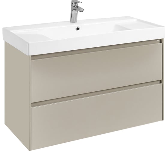 Изображение товара Тумба под раковину Roca Ona модуль 2 ящика 1000 серый матовый, 2 ящика, A857616510