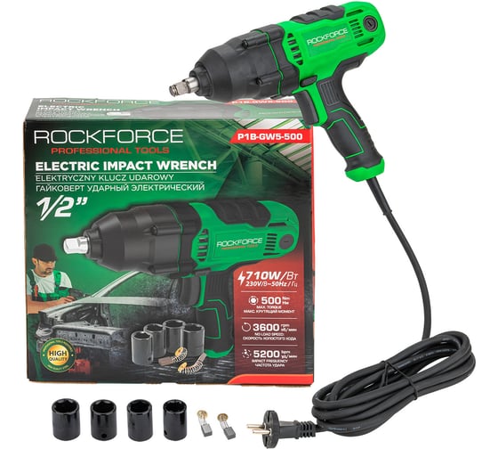 Изображение товара Гайковерт ударный электрический 1/2 710Вт Rockforce RF-P1B-GW5-500(65925)