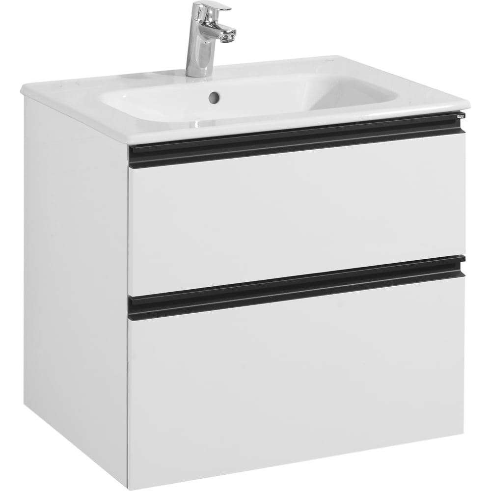 Изображение товара Тумба под раковину Roca Domi 60 белый глянец 2 ящика