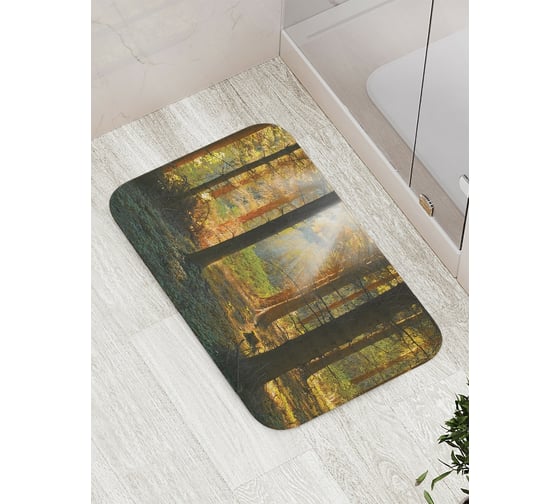 Изображение товара Коврик противоскользящий JoyArty "Лес успокоит" для ванной, сауны, бассейна, bath_15216