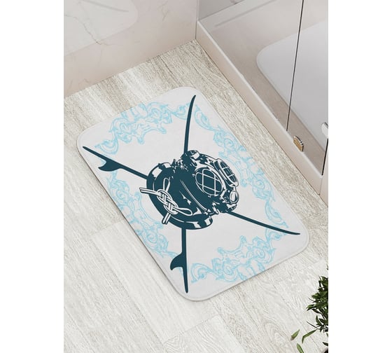 Изображение товара Коврик противоскользящий JoyArty "Водолазный шлем" для ванной, сауны, бассейна, bath_15656