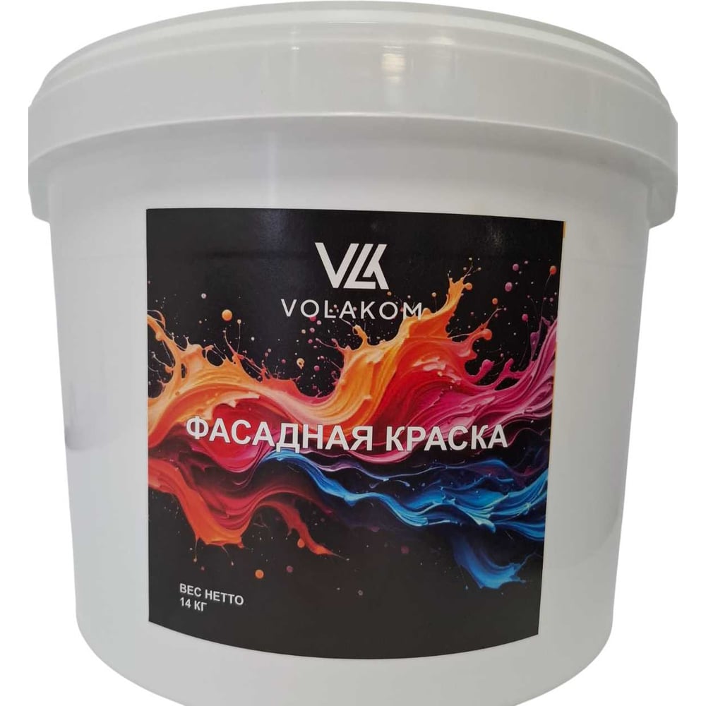 Изображение товара Краска ВД акриловая фасадная матовая Volakom 2.5кг