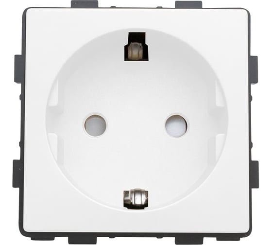 Изображение товара Розетка Vell белая, электрическая, 16 А, 54x54 мм, 250 В, модуль, {WH-EU} 1378998