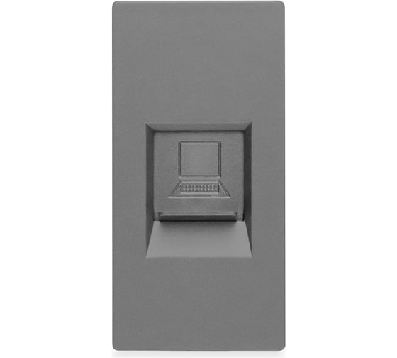 Изображение товара Розетка Vell серая, 1/2, RJ CAT6, модуль, {GY-1/2-RJ} 1379016