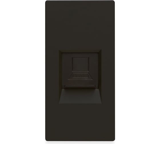 Изображение товара Розетка Vell черная, 1/2, RJ CAT6, модуль, 1379015