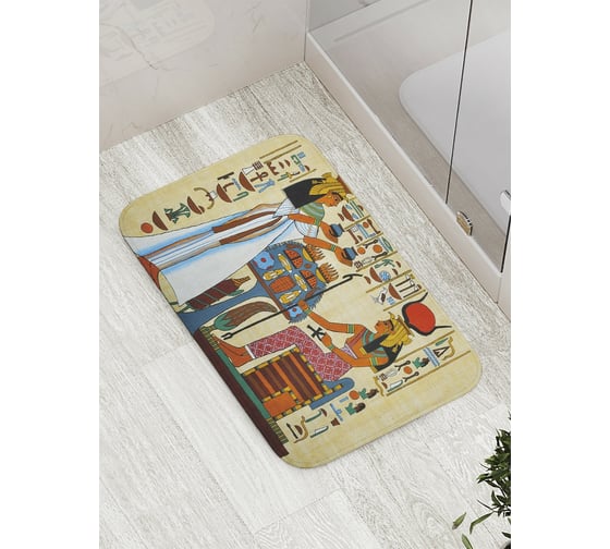 Изображение товара Коврик противоскользящий JoyArty "Искусство Египта на папирусе" для ванной, сауны, бассейна, bath_32116